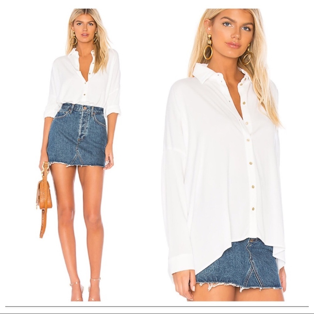 Michael Stars Boxy Button Up Shirt